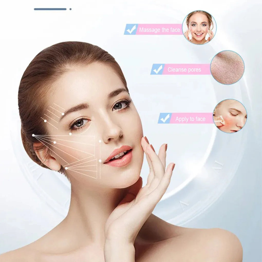 Silicon Ice Roller for Face - Facial Massage Tool for Glow & Anti-Wrinkle - De-Puffing Eyes & Tightening Skin