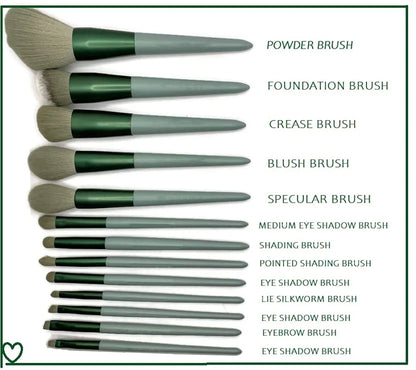 WANTER 13 Pcs Makeup Brushes Set Soft hair Loose Powder Eyeshadow Concealer Contour Eyeliner Brush Foundation Makeup Brush Beauty Cosmetic tools