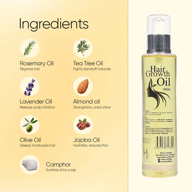 7 in 1 Hair Nourishing Oil for Damaged Hair – Hair Regrowth, Shine Booster & Scalp Strengthening Treatment