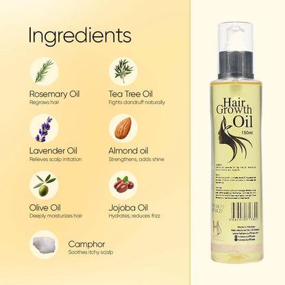 7 in 1 Hair Nourishing Oil for Damaged Hair – Hair Regrowth, Shine Booster & Scalp Strengthening Treatment