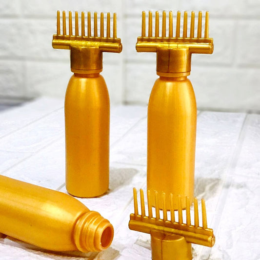 Hair Oil Bottle With Comb | Best For Dandruff & Hair Fall | Anti Lice Comb | Imported Multipurpose Applicator
