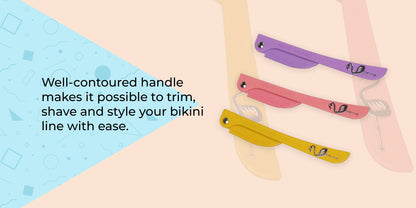 Original Japanese Pack Of 3- Feather Flamingo Facial Razor for Face, Eyebrows & Body shaving | 3-Piece Facial Touch-up Razor